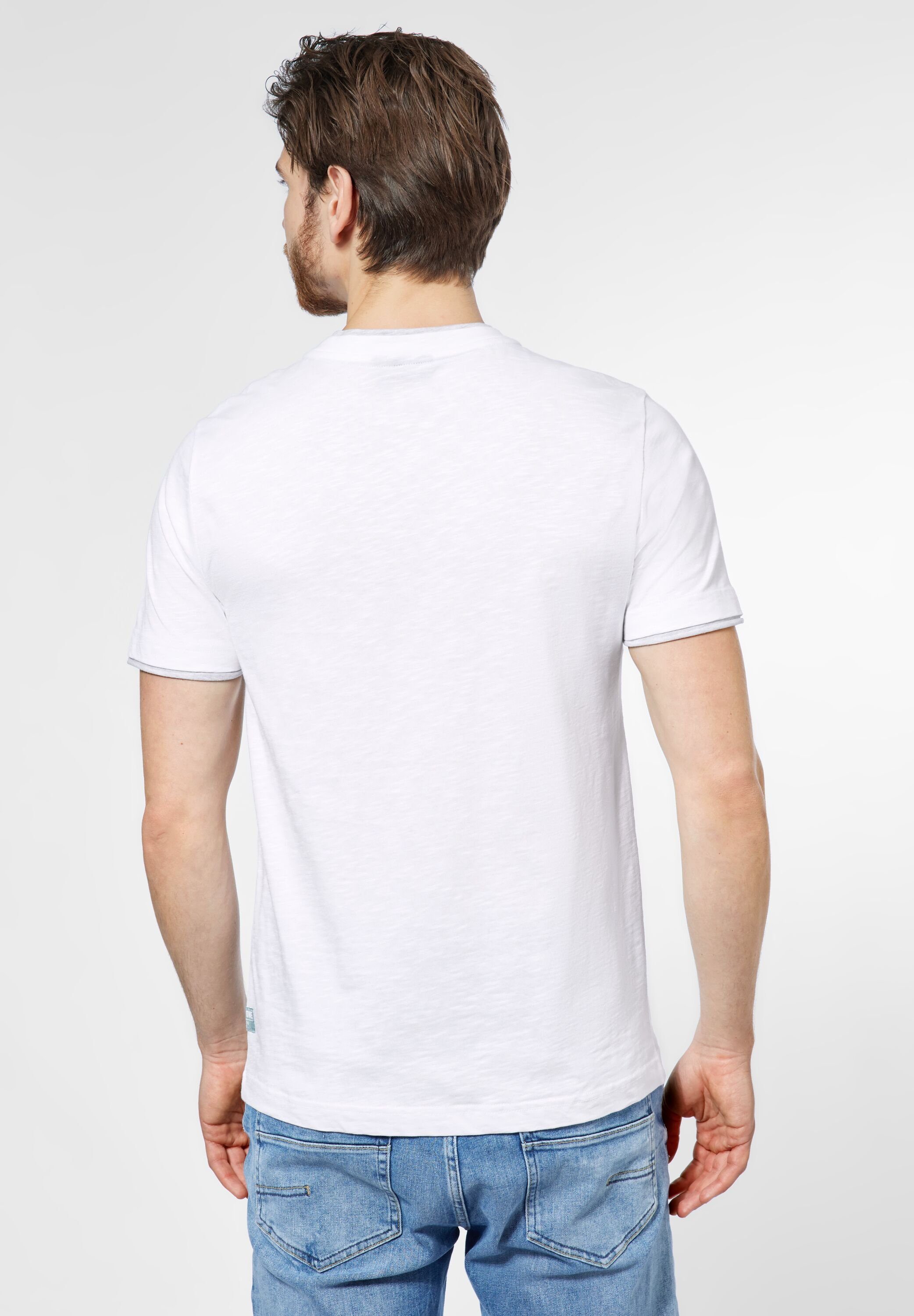 MEN ONE Optik T-Shirt White 2in1 STREET