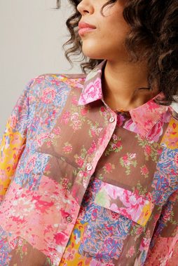 Aniston CASUAL Hemdbluse mit bunten Blumendrucken im Patch-Dessin