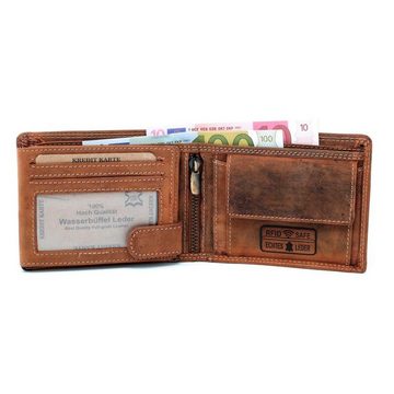 SHG Geldbörse ◊ Herren Börse Brieftasche Geldbeutel Leder Portemonnaie RFID, Lederbörse mit Münzfach RFID Schutz Männerbörse