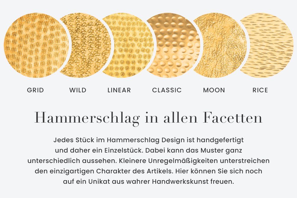 riess-ambiente Dekoschale ORIENT 45cm gold · handmade Ablageschalen aus Metall mit Patina (Set, 2 St), Hammerschlag Design · Schlüsselschale · Schmuckschale · W – Bild 4 von 5