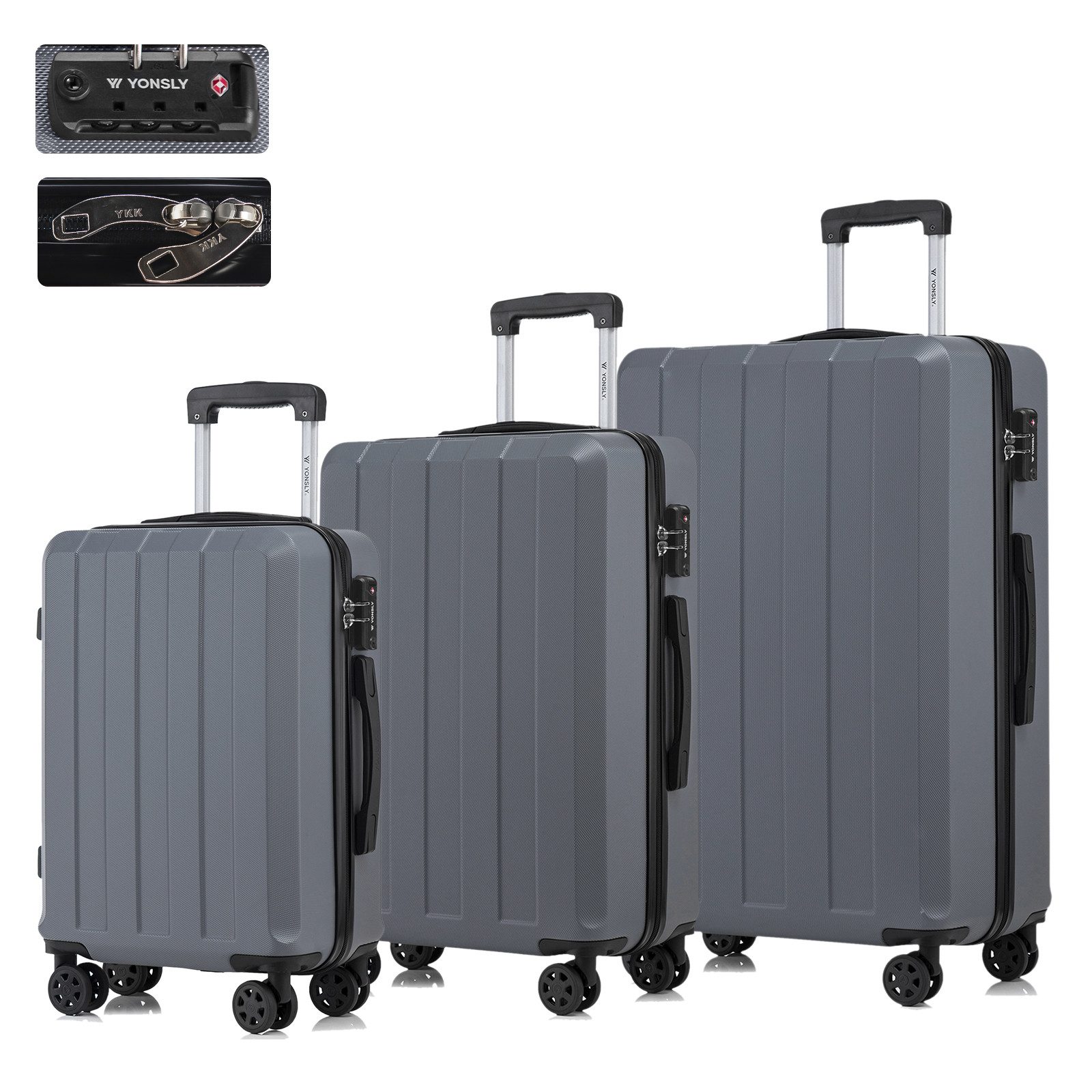 Trolleyset Premium ABS-Hartschalen-Reisekoffer Trolley