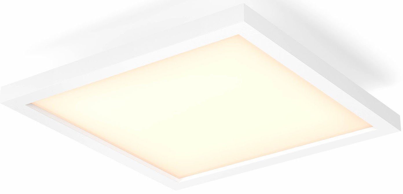 Philips Hue LED Deckenleuchte Aurelle, Dimmfunktion, LED fest integriert, Warmweiß, 60x60x4,6