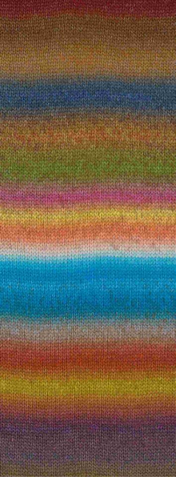 LANA GROSSA CANDY Häkelwolle, 300 m (100 Gramm), flauschige, mehrfarbige Merinowolle