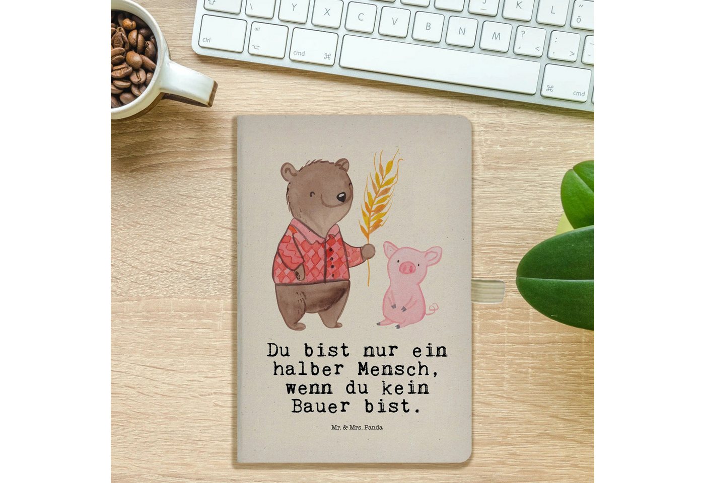 Thumbnail - Mr. & Mrs. Panda Notizbuch Bauer Herz - Transparent - Geschenk, Farmer, Bullet Journal A5, Schen Mr. & Mrs. Panda, Kreat...