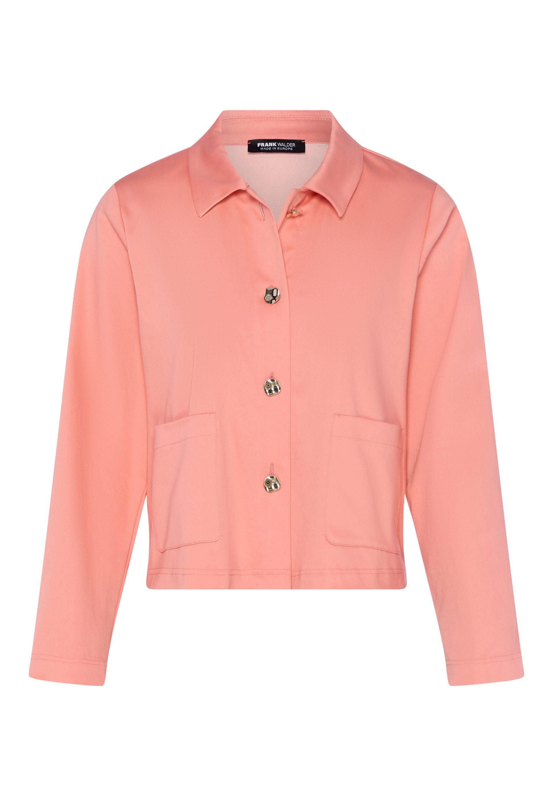 FRANK WALDER Kurzblazer mit glänzenden Knöpfen