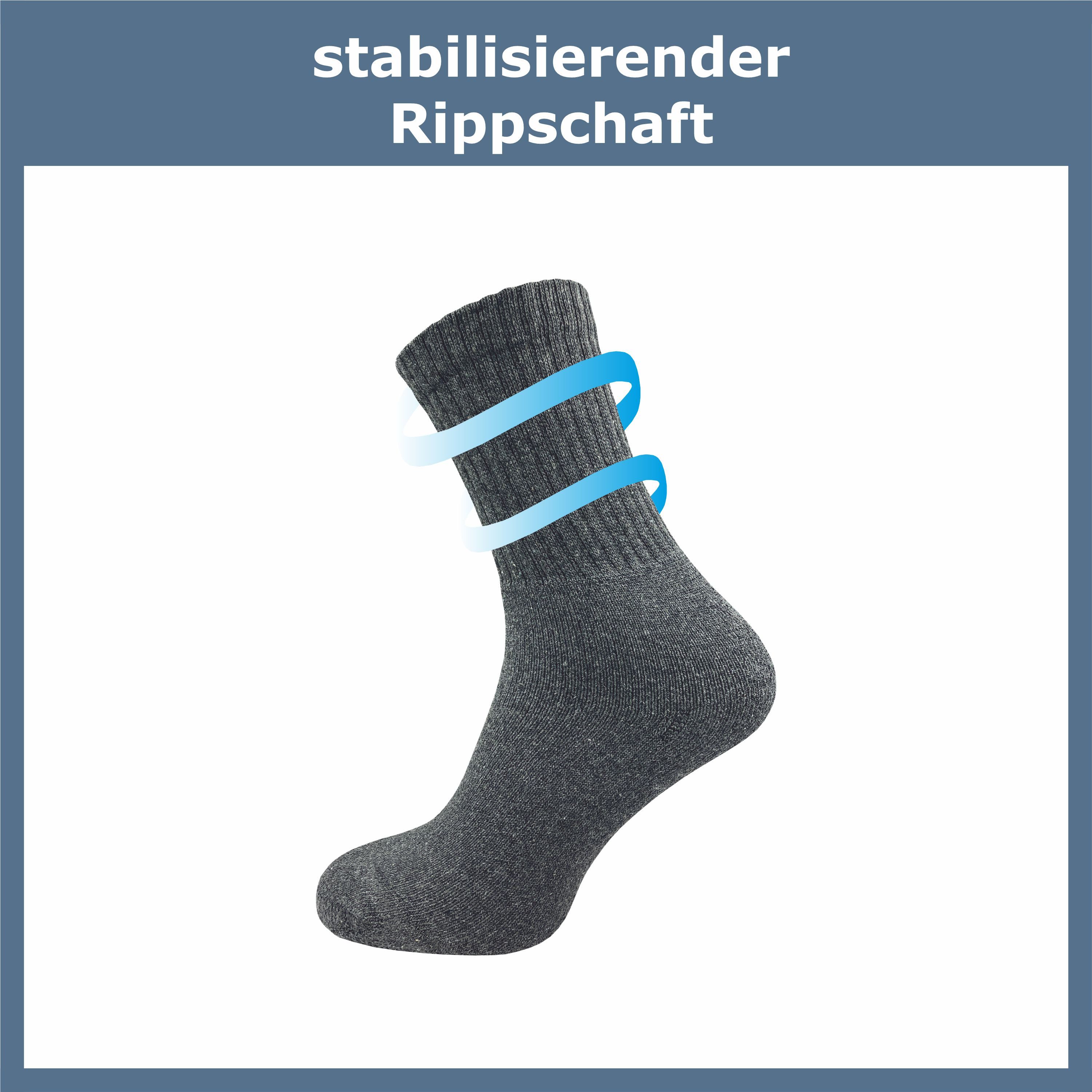 GAWILO Arbeitssocken für Herren - schlichter, cleaner Look - extra verstärkter Plüschfuß (10 Paar) WORK Socken mit Baumwolle sind atmungsaktiv und verhindern Sc – Bild 4 von 5
