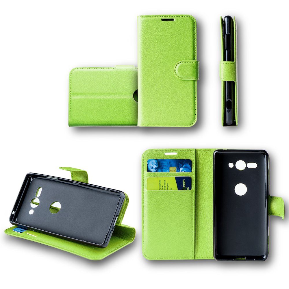 Wigento Handyhülle »Für Huawei P30 Lite / P30 Lite 2020 New Edition Tasche Wallet Premium Grün