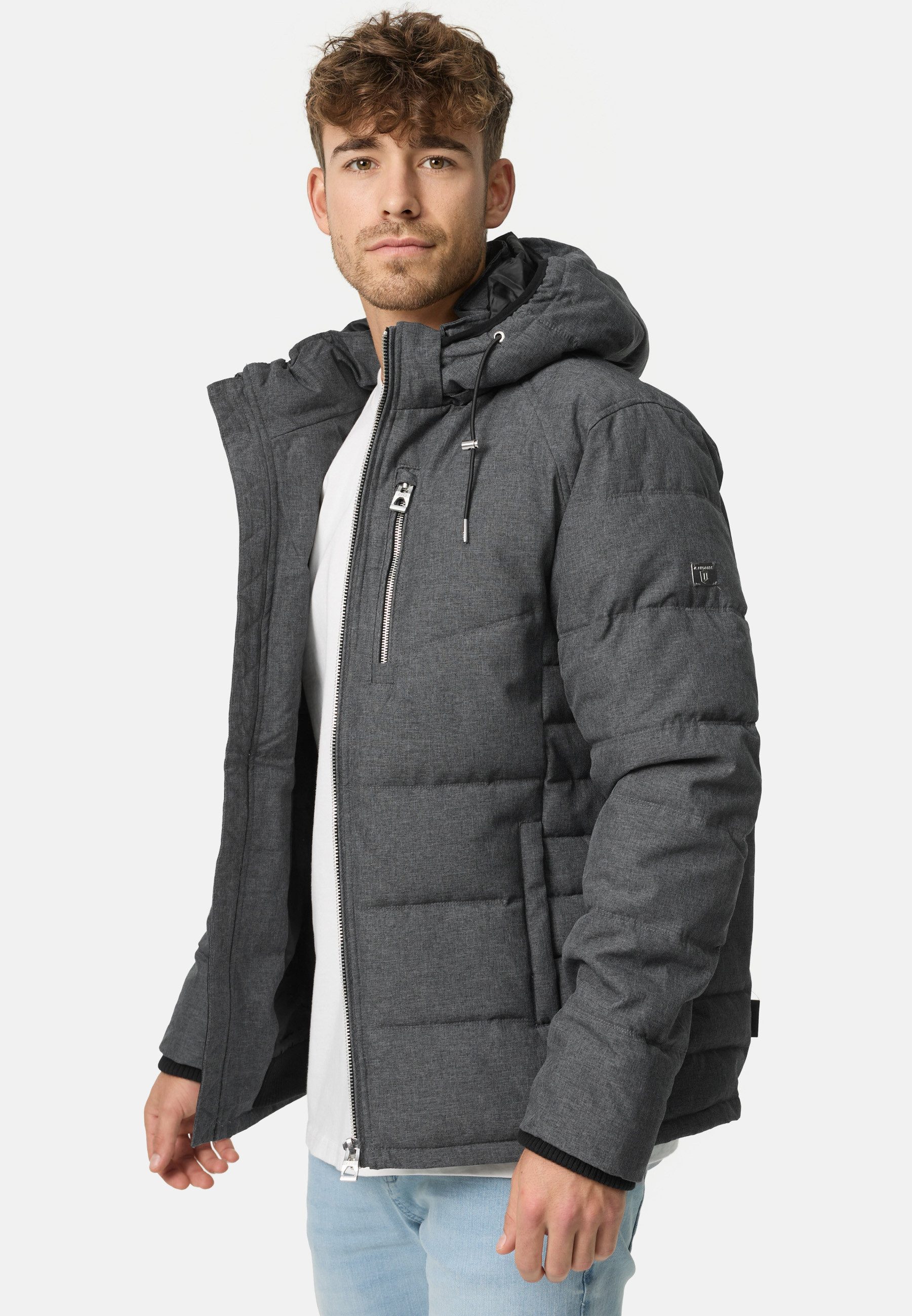 Indicode Winterjacke Circus mit abnehmbarer Kapuze günstig online kaufen