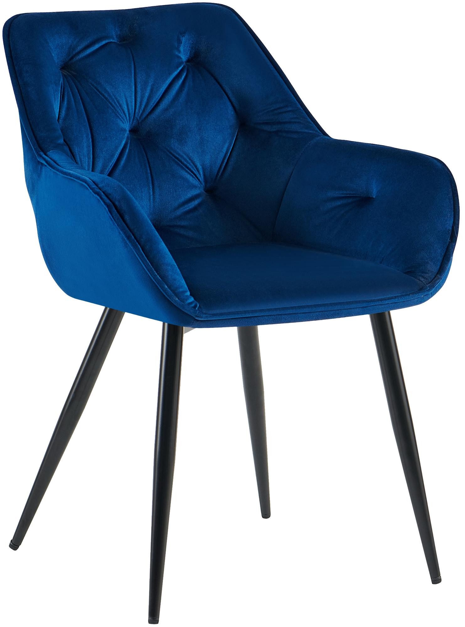 CLP Besucherstuhl Cassis, Polsterung mit Samtbezug, Metallgestell günstig online kaufen