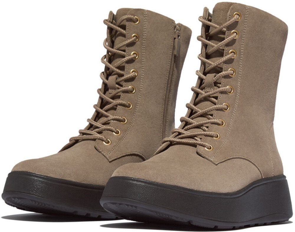 Fitflop F-Mode Suede Lace-UP Flatform Ankle Boots Stiefel