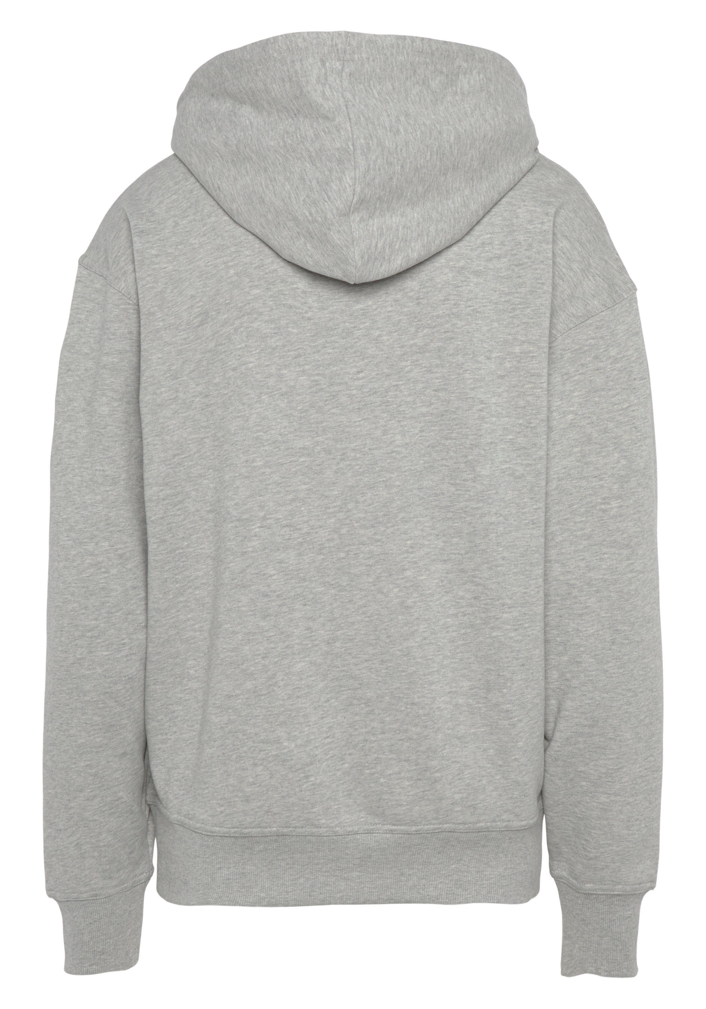 BOSS ORANGE Sweatshirt WebasicHood mit grau Logodruck weißem