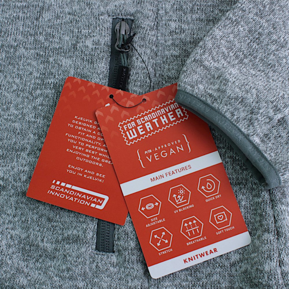 Kjelvik Strickfleecejacke Iris Strickjacke Fleecejacke schnelltrocknend, atmungsaktiv, wärmend, Fleecefutter