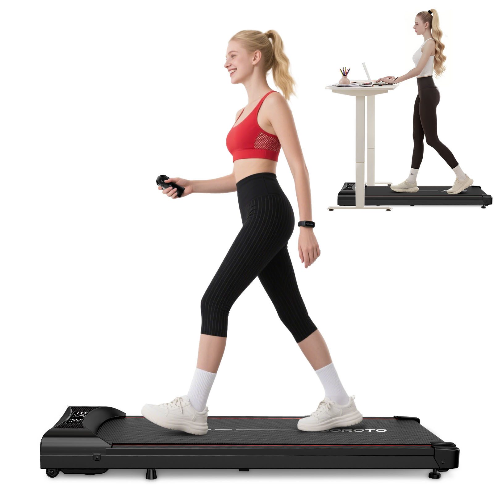 JOROTO Laufband JOROTO JW20 Laufband für Zuhause, maximale Tragfähigkeit 120 kg