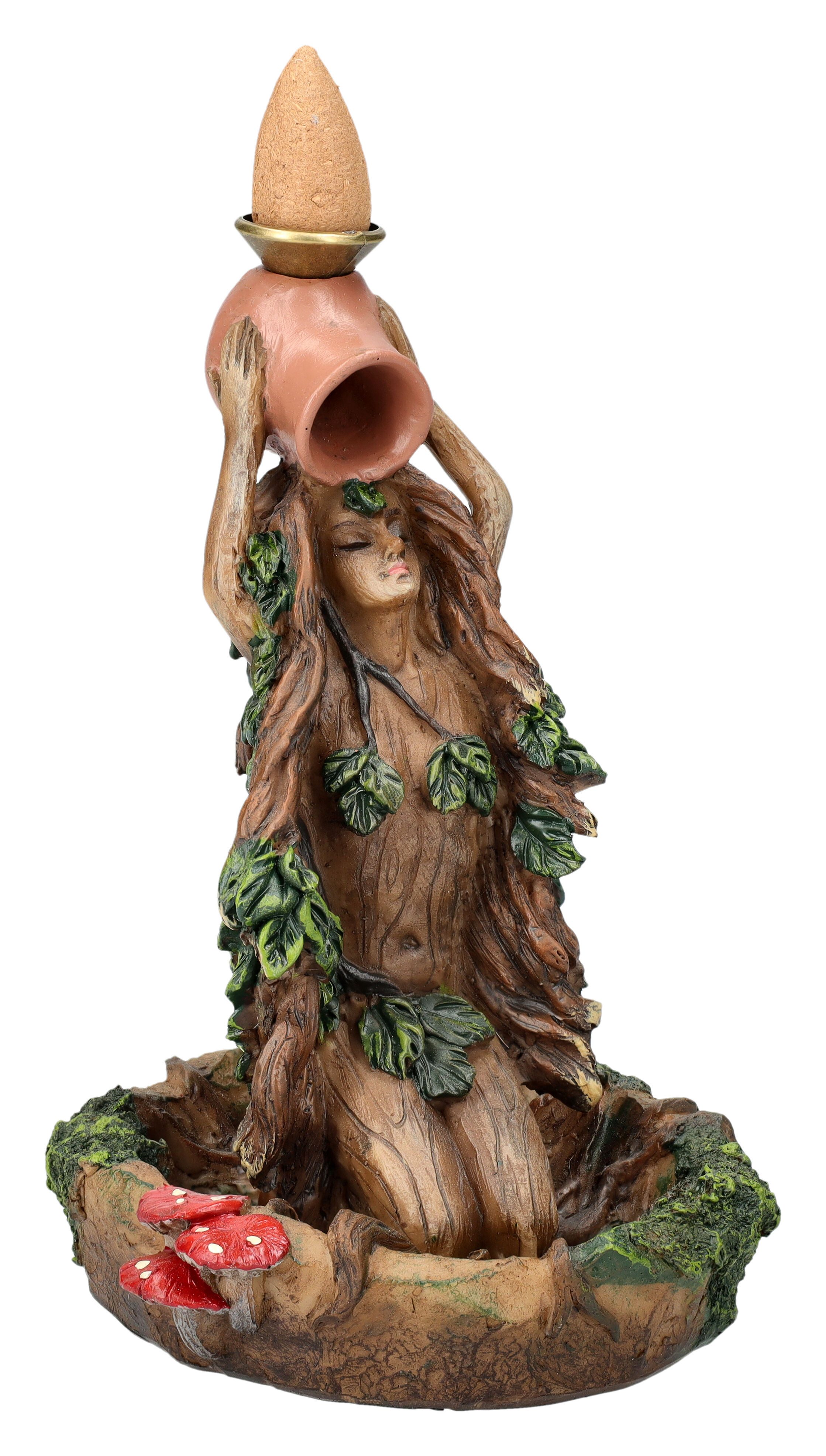 Figuren Shop GmbH Räuchermännchen Rückfluss-Räucherhalter - Wald-Jungfrau - Räuchermännchen Dekofigur