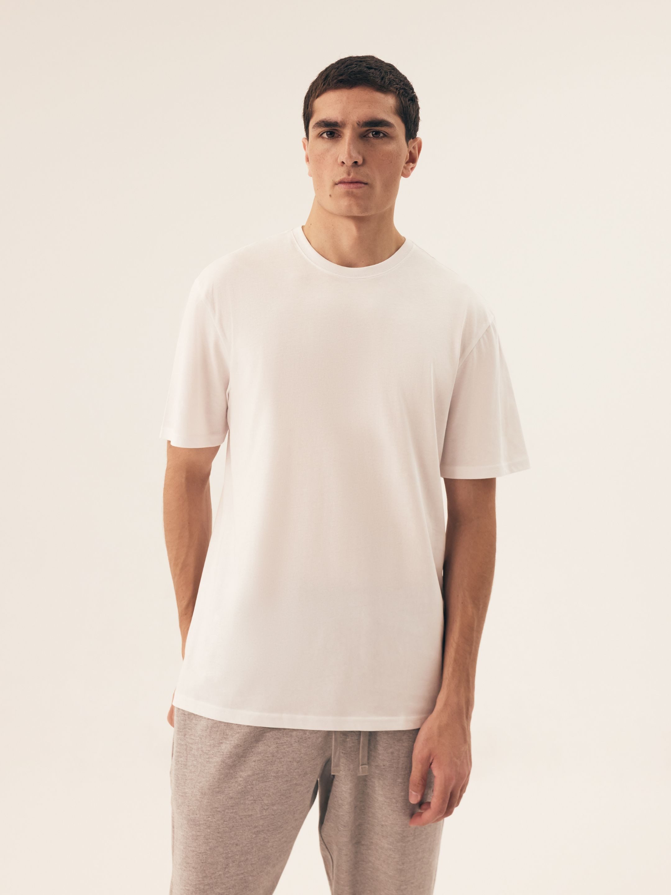 Henderson T-Shirt Regular-Fit-Baumwoll-T-Shirt mit Rundhals, Mite