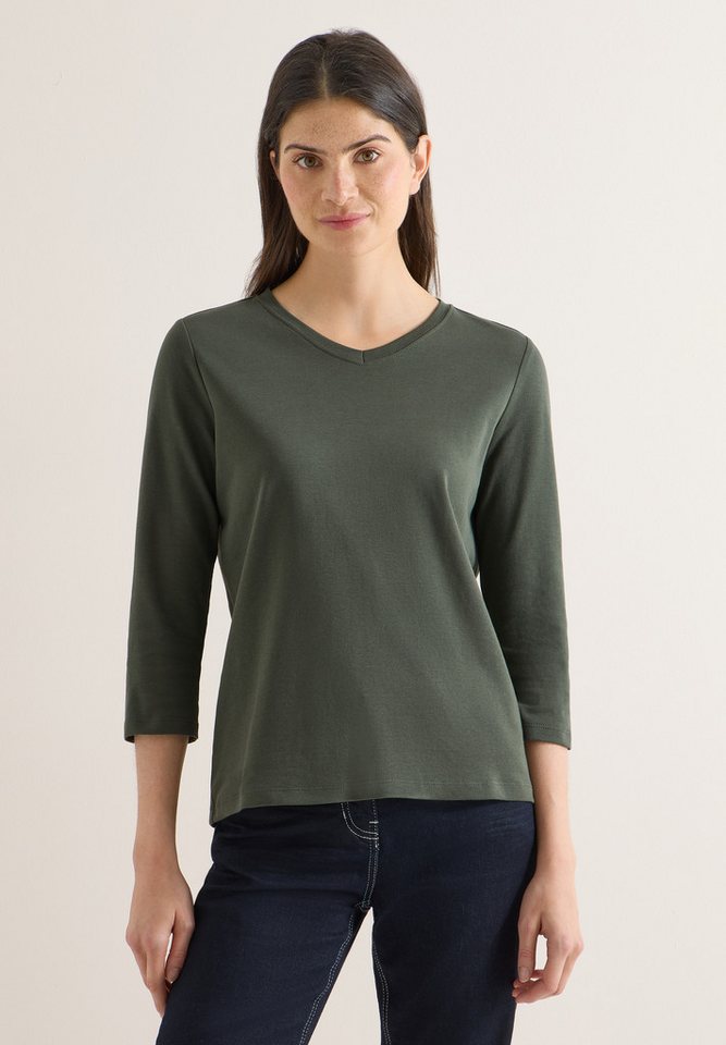 CECIL Langarmshirt aus reiner Baumwolle