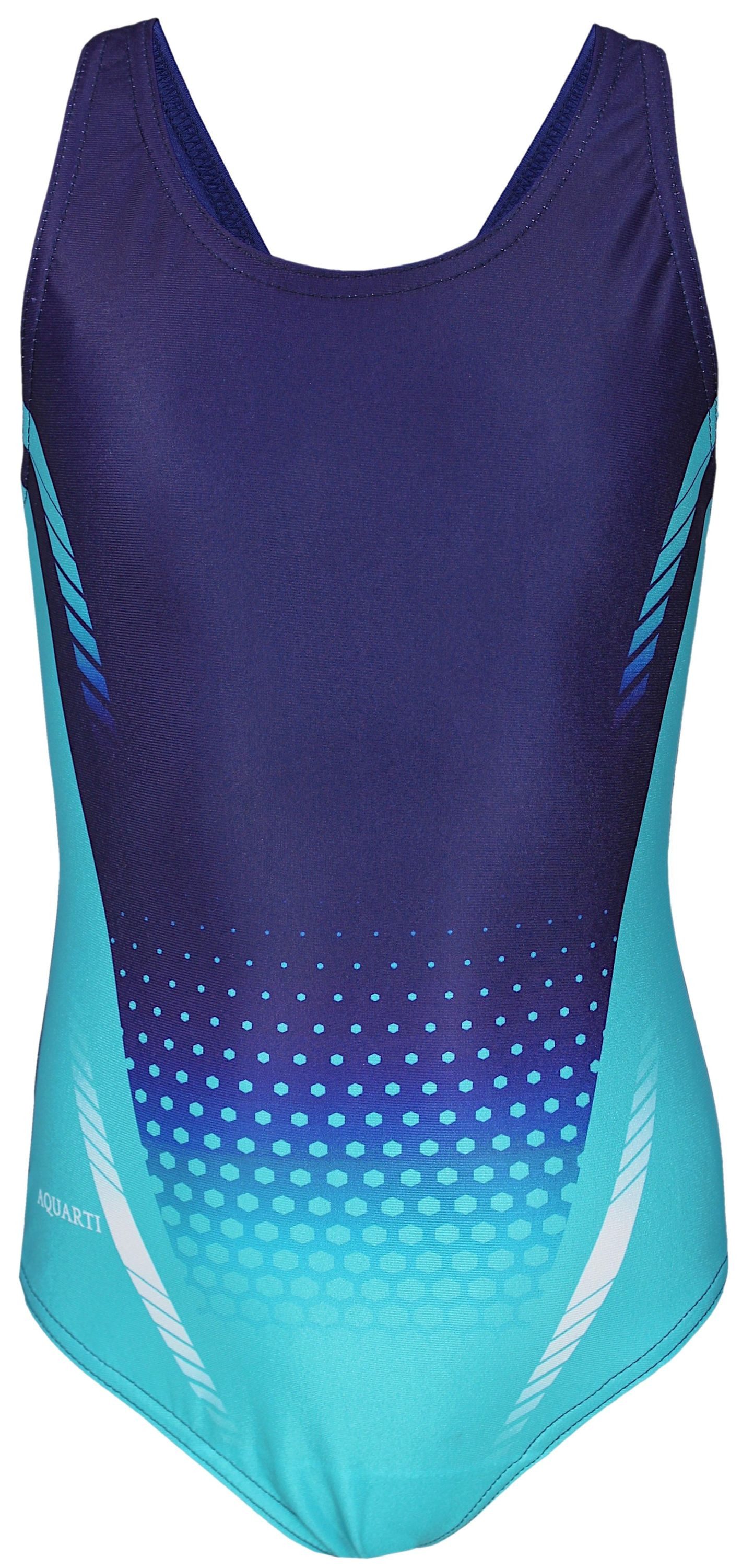Aquarti Badeanzug Mädchen Badeanzug Chlorresistent Schwimmanzug Muscleback Wettkampf