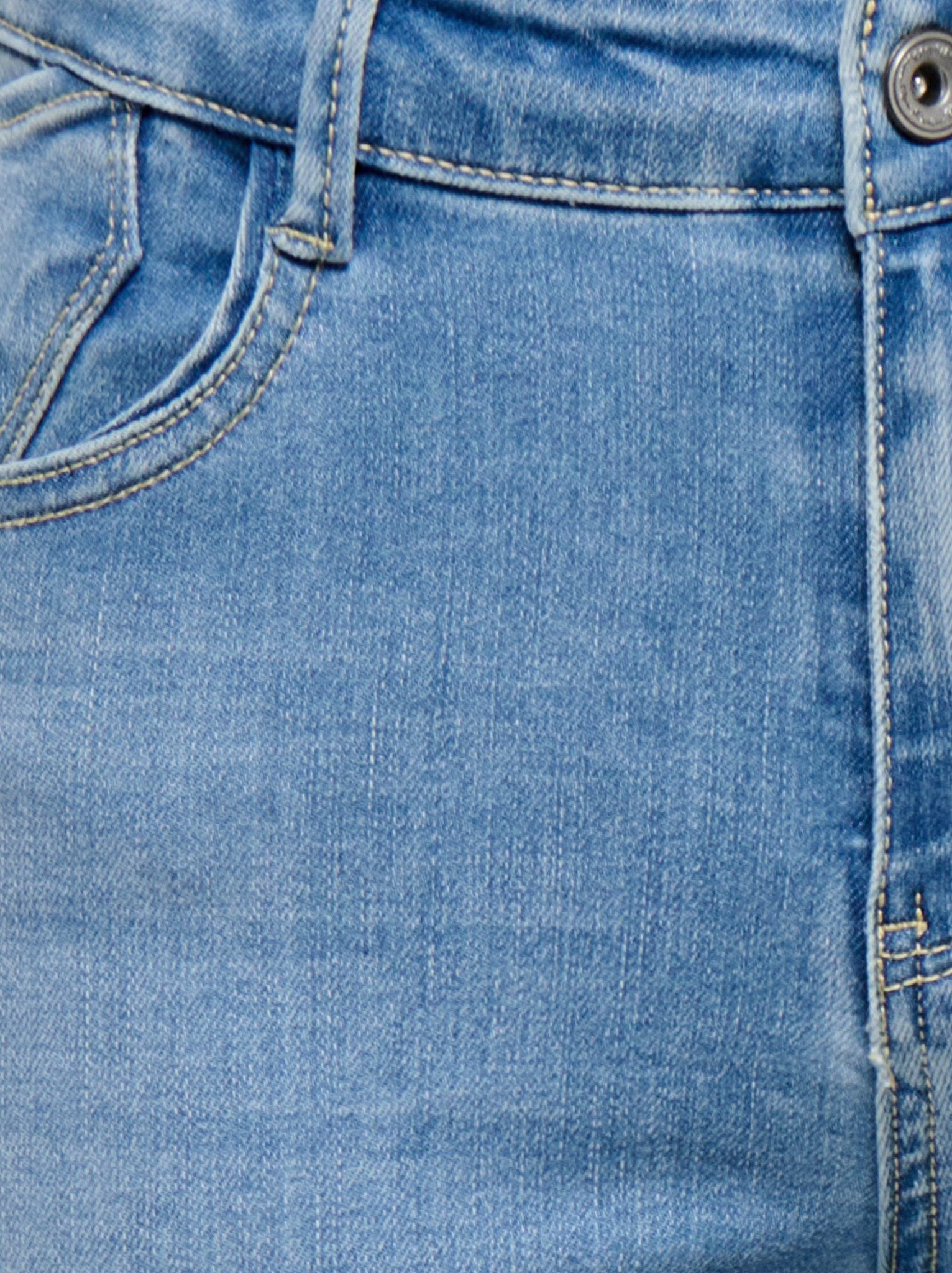 ONLY Skinny-fit-Jeans ONBLUSH MW COIN PCK ANK RW DNM Baumwollmischung, skinny fit, offener Saum, destroyed Effekte