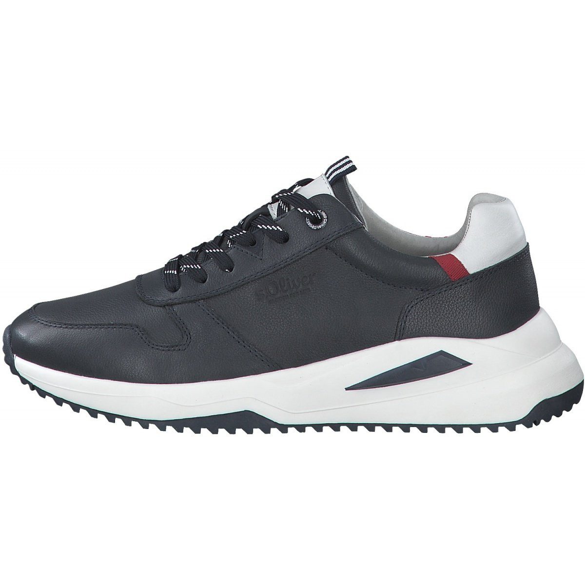 s.Oliver 5-13609-38-805 mit Soft Foam - Leder - navyblau Herren Sneaker