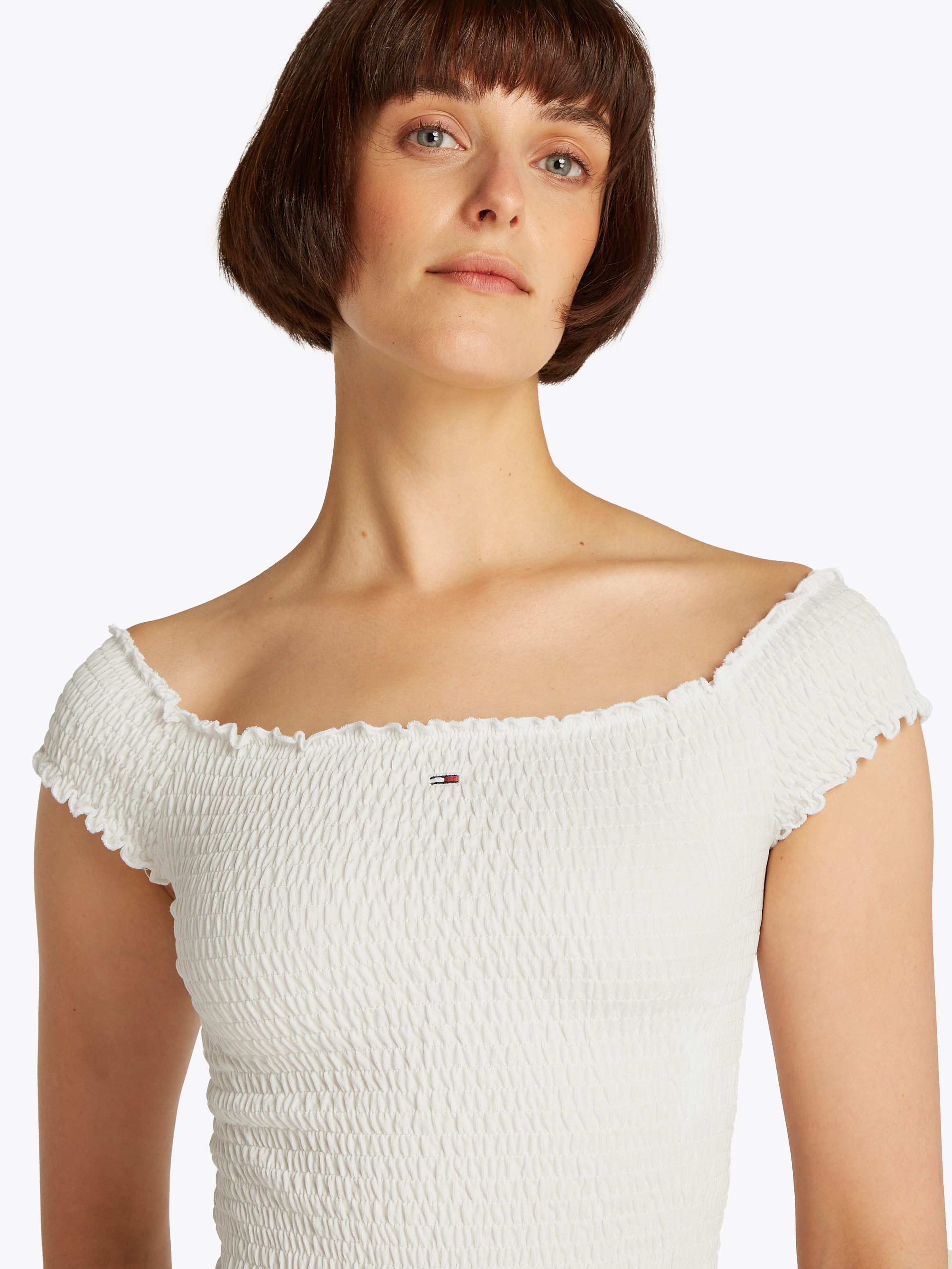 Tommy Jeans Smoktop TJW CRP SMOCK TOP in Smok-Optik günstig online kaufen