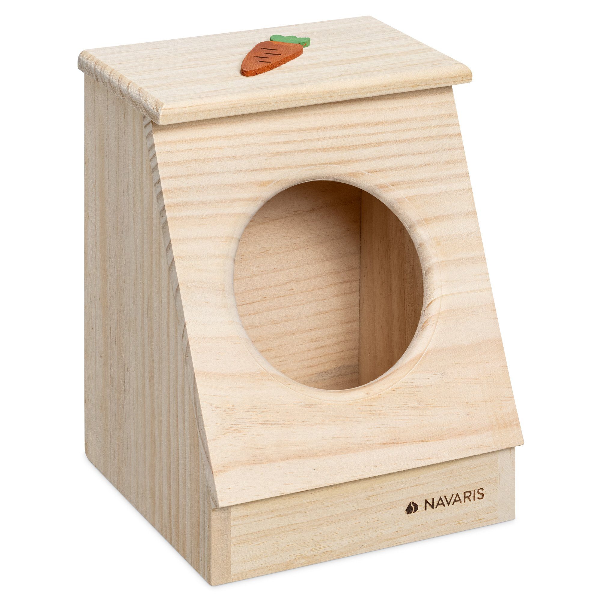 Futterautomat Holz Heuspender für Kleintiere wie Kaninchen oder Hamster