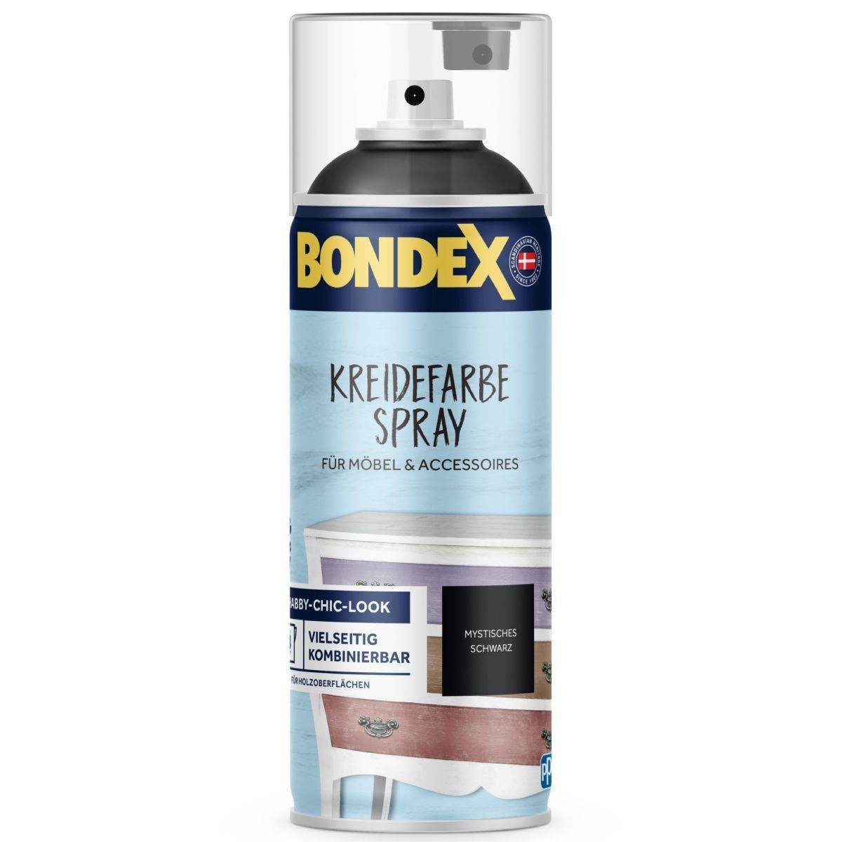 Bondex Kreidefarbe Bondex Kreidefarbe Spray Mystisches Schwarz 0,4l Innen Möbel & Rahmen