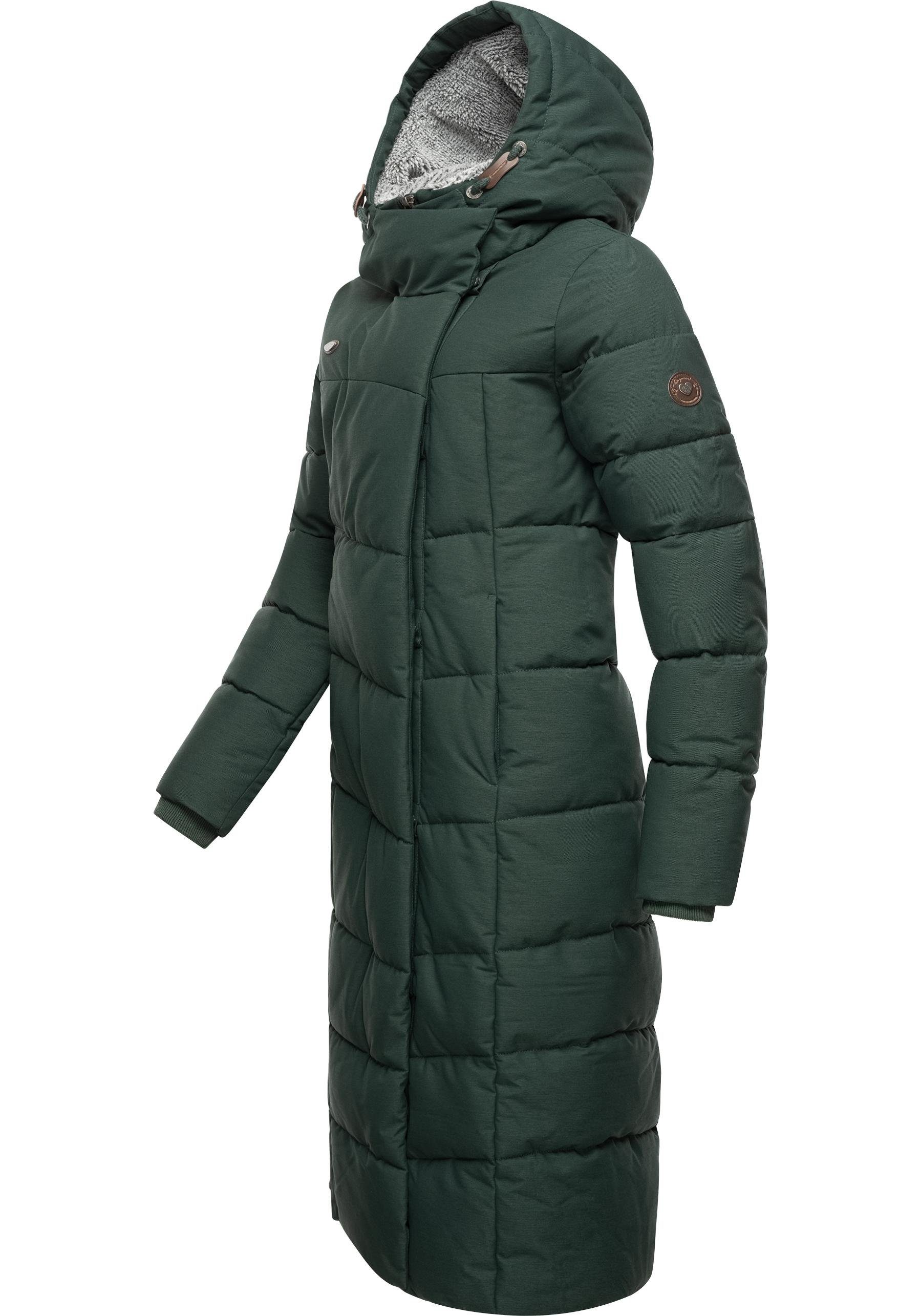 Ragwear Steppmantel Pavla Extralong zeitloser, wasserdichter Damen Wintermantel – Bild 2 von 4