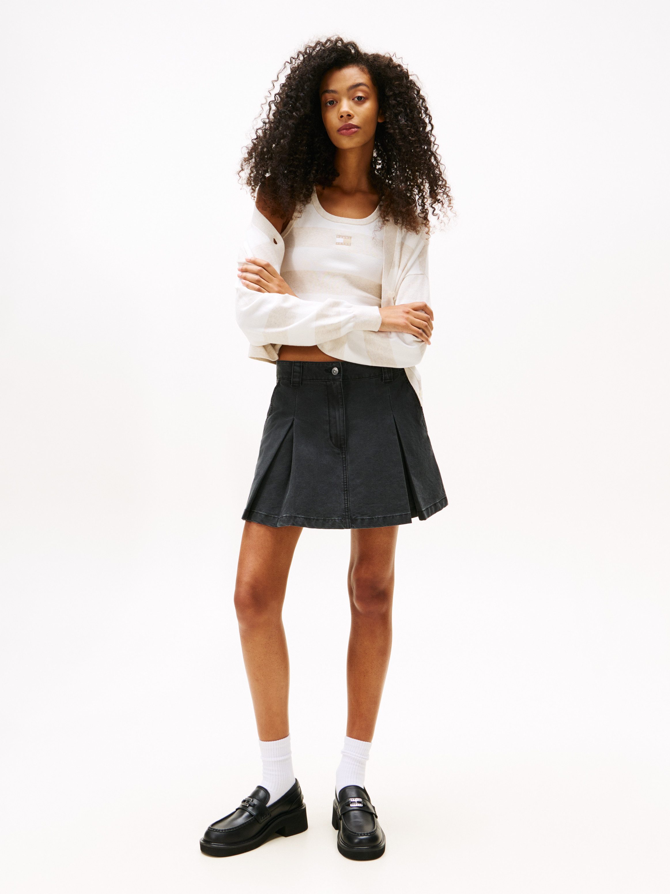 Tommy Jeans Minirock TJW CANVAS MINI PLEATED SKIRT