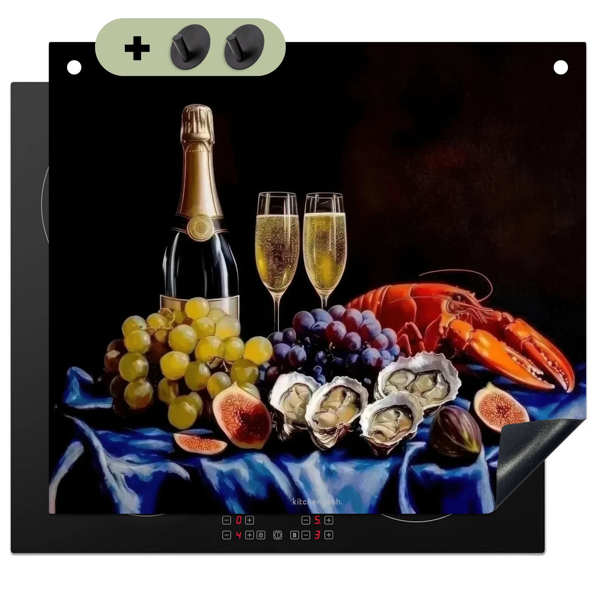 KitchenYeah Küchenrückwand Champagner - Luxus - Austern, (1-tlg), Abdeckpla günstig online kaufen