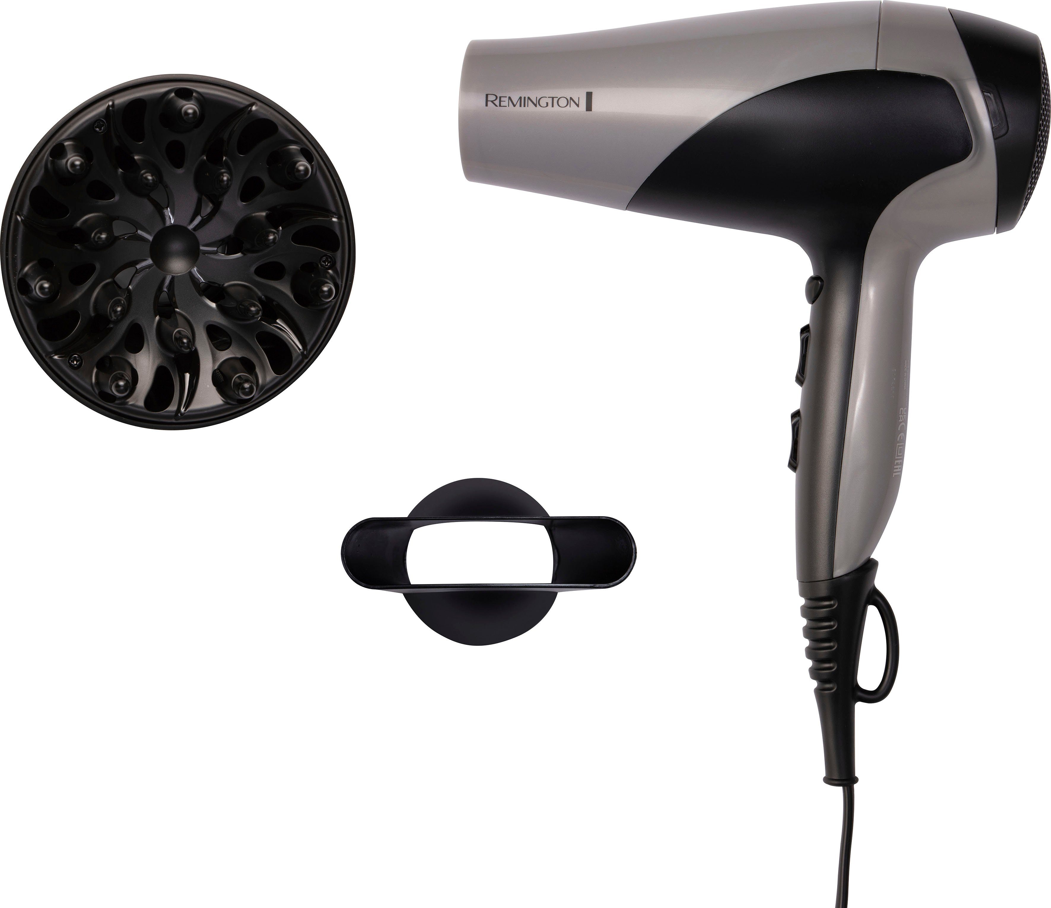 Remington Ionic-Haartrockner Ionic Dry 2200 D3190S, 2200 W, Schnelles, effizientes Styling, Ionenpflege, Stylingdüse & Diffusor