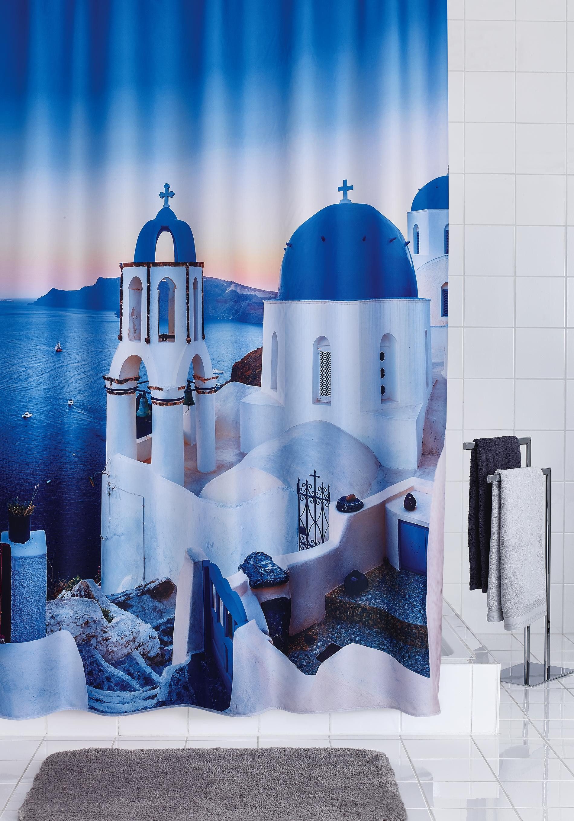 Ridder Duschvorhang Santorini multicolor Breite 180 günstig online kaufen