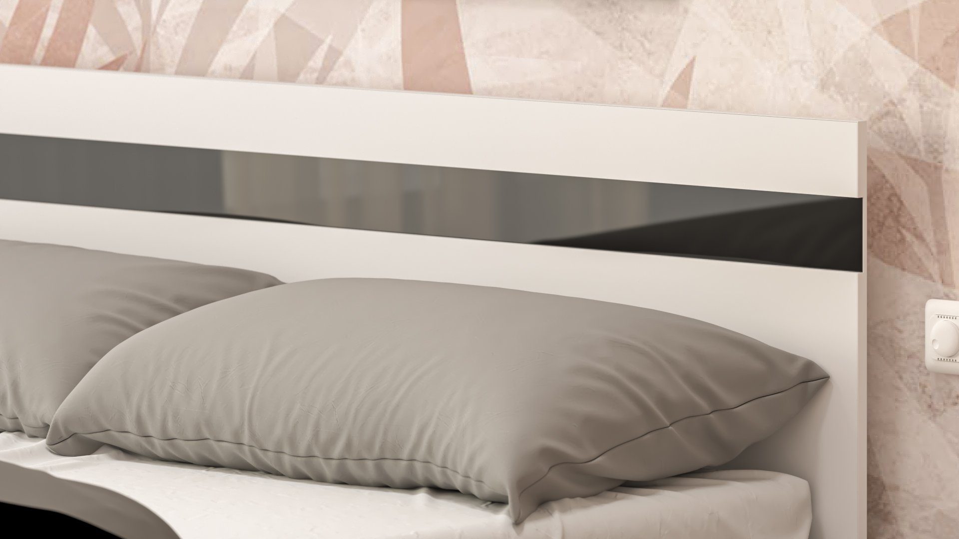 Bett Möbelplatte Doppelbetten Holzrahmen, Doppelbett - Möbelplatte Klassisches - cm - Kopfteil 200x160 mit Siblo Ellen elegantem