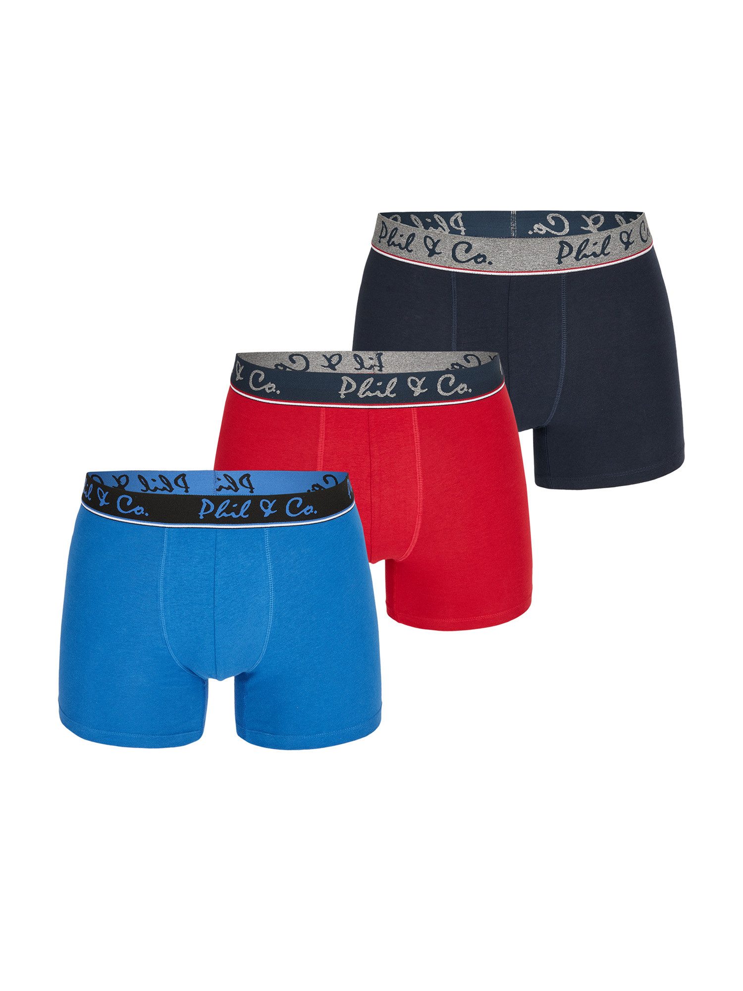 Phil & Co. Retro Boxer Jersey Core (3-St) Retro-Boxer retroshorts boxershor günstig online kaufen