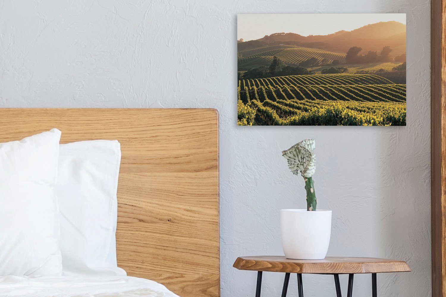 Leinwandbilder, cm St), Leinwandbild Weinbaugebiete (1 in 30x20 Vereinigten Wandbild den Aufhängefertig, OneMillionCanvasses® Wanddeko, Staaten,