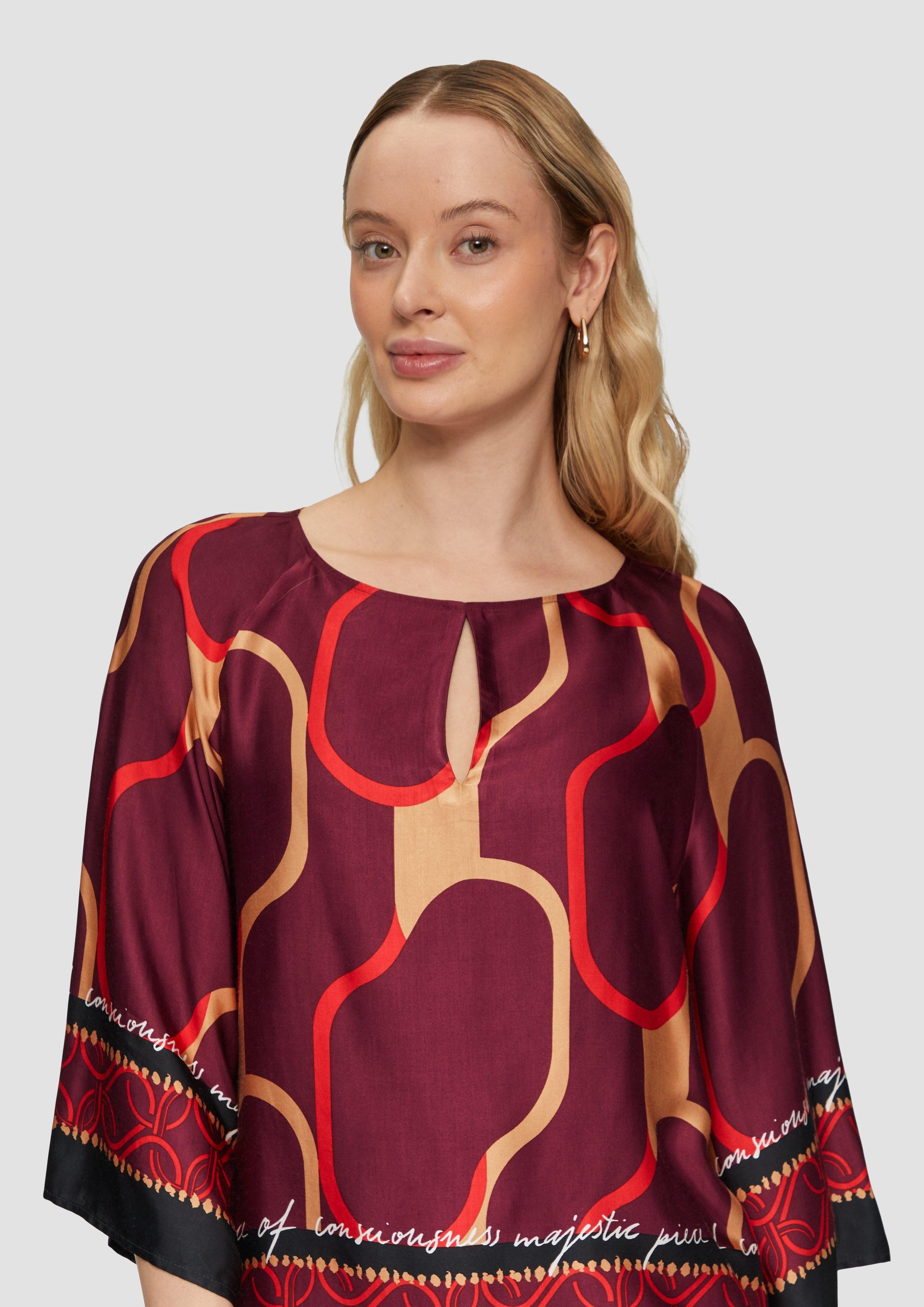 s.Oliver BLACK LABEL Langarmbluse Satin-Bluse mit günstig online kaufen