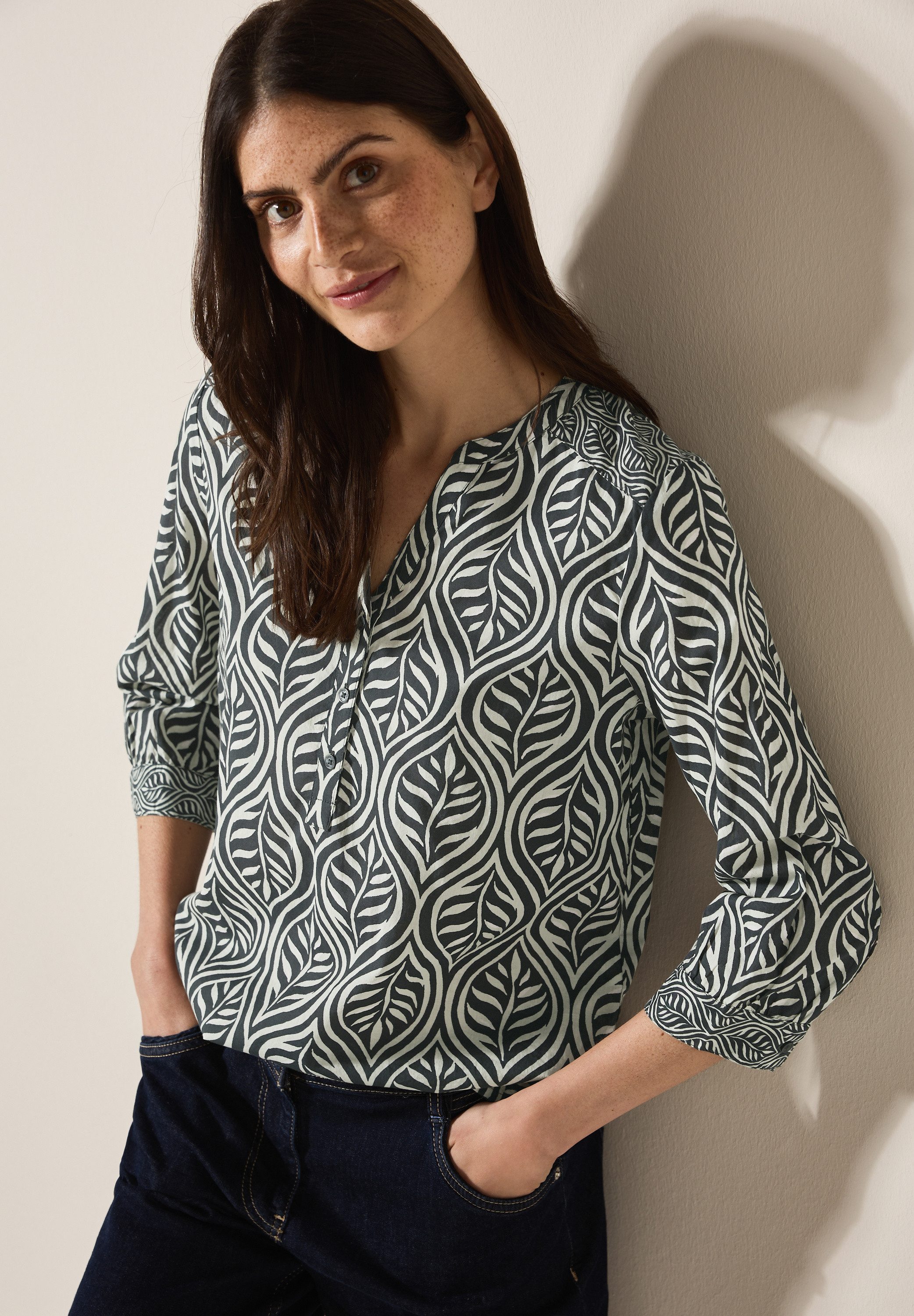 CECIL Shirtbluse aus reiner Baumwolle günstig online kaufen