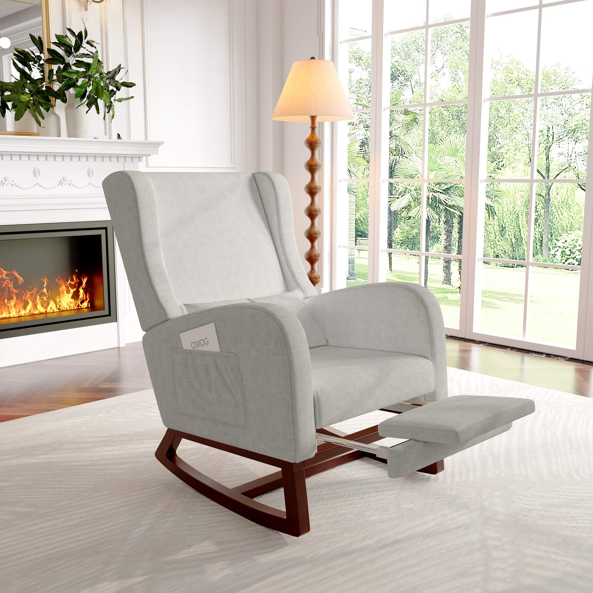 Furnishings Home Schaukelstuhl Schaukelsessel mit Armlehne, günstig online kaufen