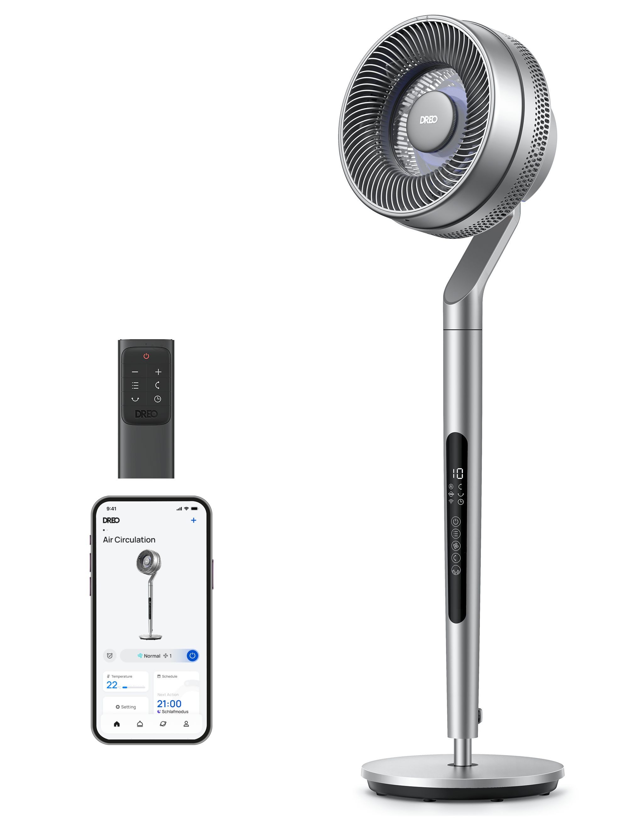 Dreo Standventilator intelligenter Steuerung, DC leiser günstig online kaufen