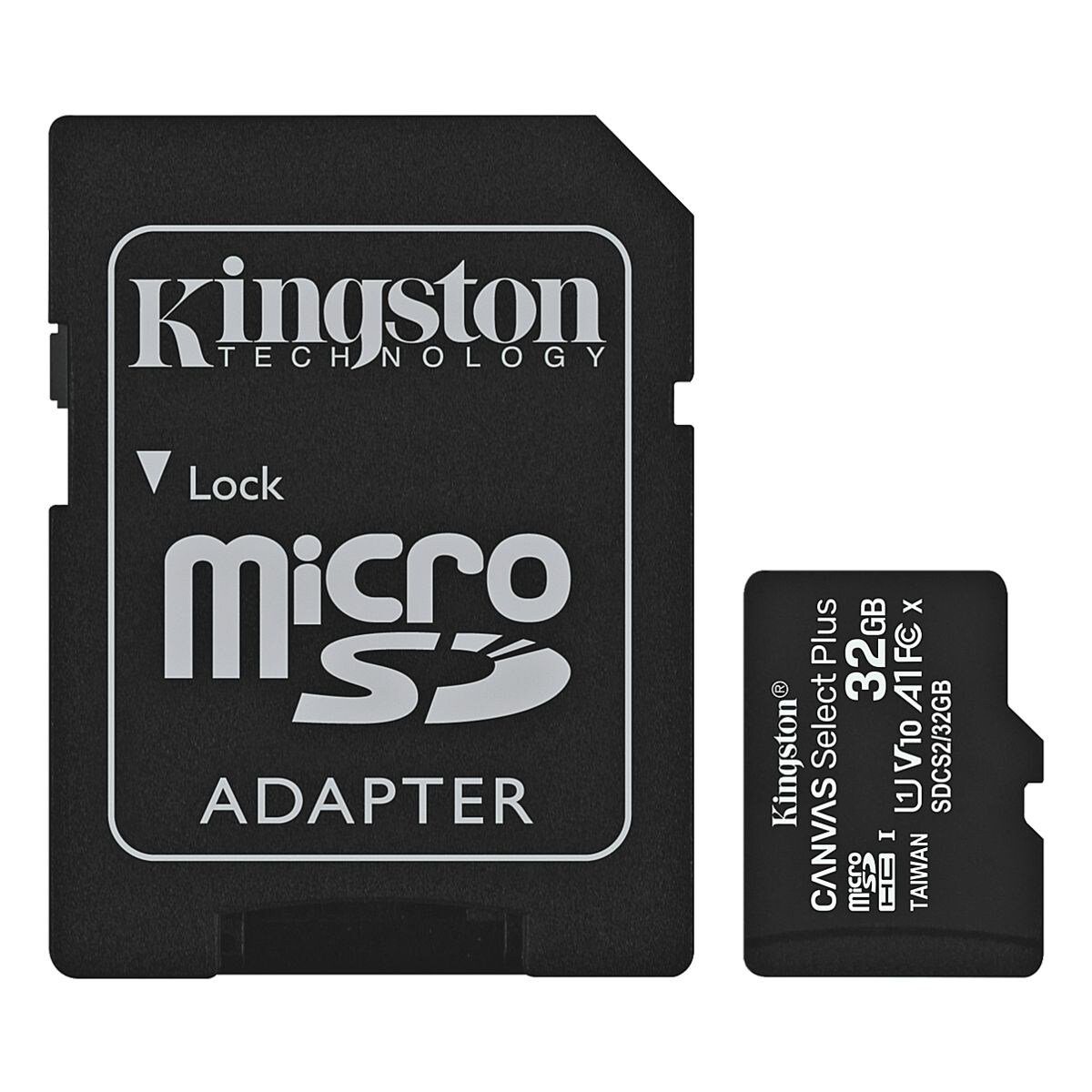 Kingston Canvas Select Plus Speicherkarte (32 GB, 100 MB/s Lesegeschwindigkeit, stoß-/wasserfest, vibrationssicher)