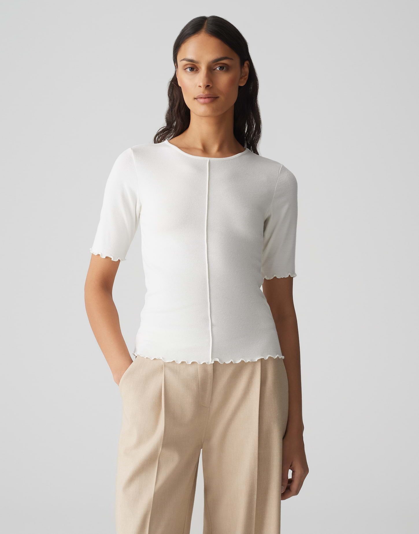 OPUS Kurzarmshirt SIROSA Slim aus ECOVERO™ günstig online kaufen