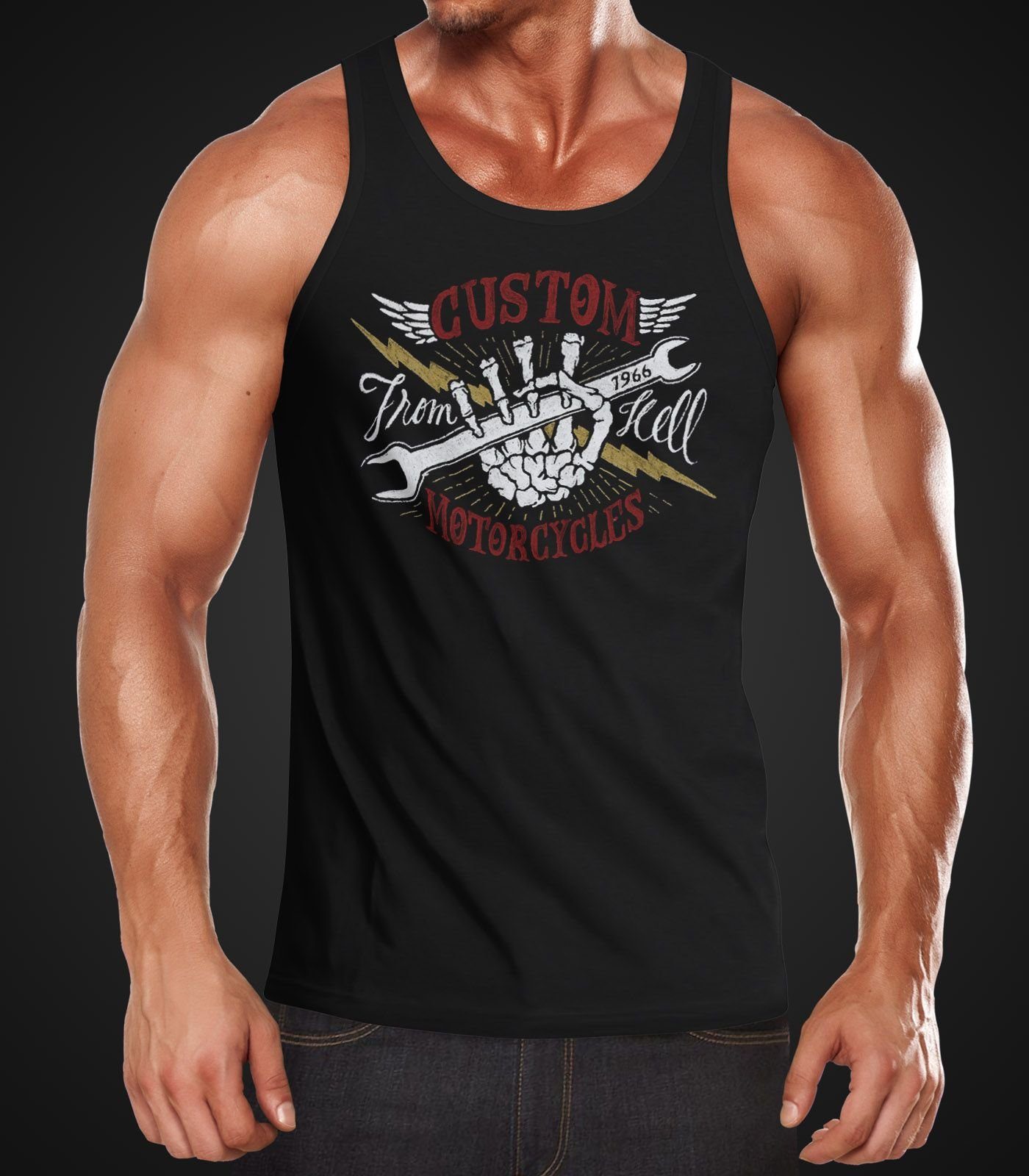 Neverless Tanktop Herren Tank Top Biker günstig online kaufen