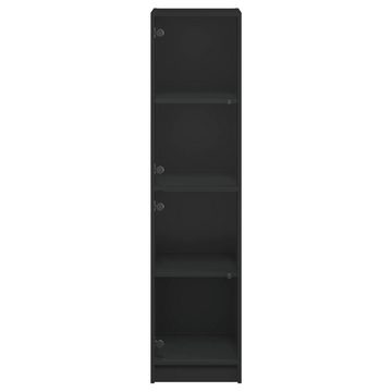 vidaXL Highboard Highboard mit Glastüren Schwarz 35x37x142 cm (1 St)