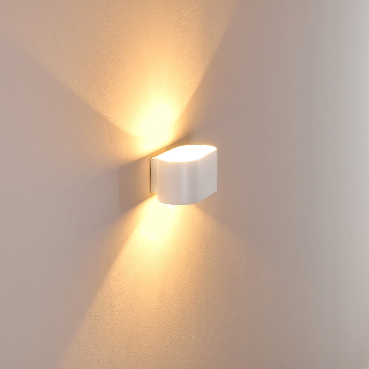 Wandlampe Down-Effekt mit hofstein Wandleuchte Weiß, & 1xG9, Innen Metall »Leuca« mit Lichteffekt, ohne in aus Leuchtmittel, moderne Up