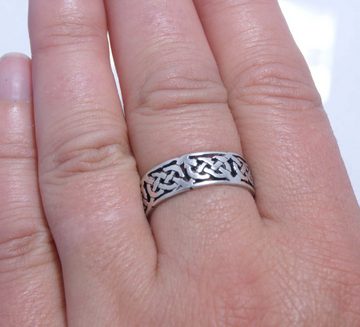 Kiss of Leather Silberring Ring Fingerring Keltenknoten 925 Silber Gr. 46-74 keltische Knoten