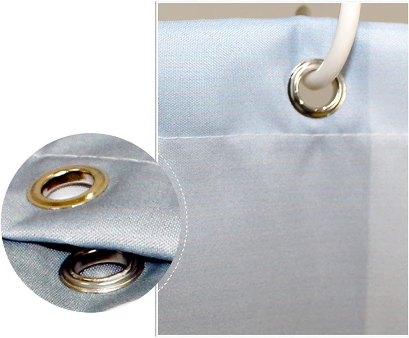 VEKROBOT Duschvorhang Grauer wasserdichter Duschvorhang schlicht, extra stark fürs Bad (Set, 1-tlg., Verdickter Polyester-Duschvorhang), Schlichter, extra starker wasserdichter Duschvorhang – 180 × 180 cm