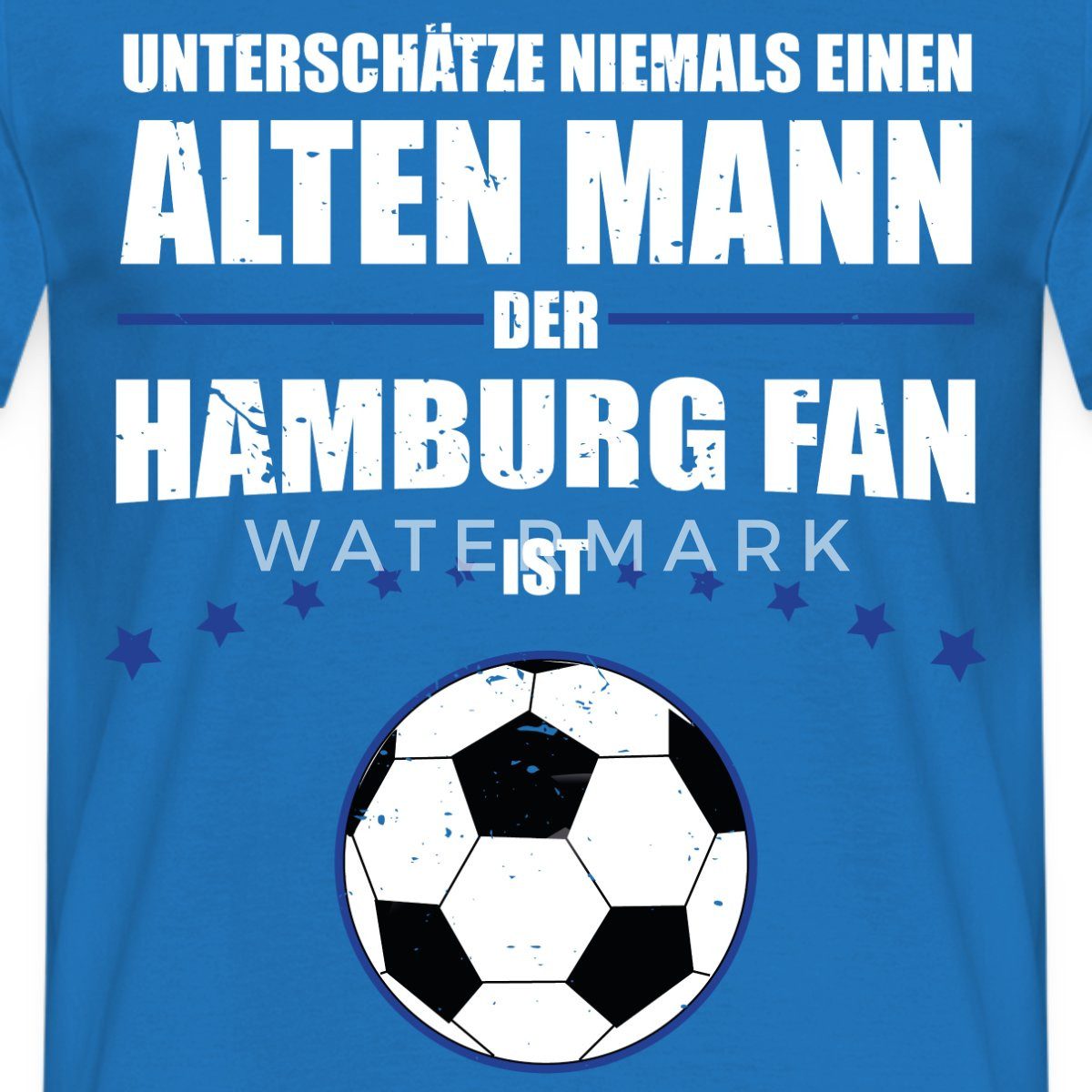 Spreadshirt T-Shirt Alter Mann Leidenschaft Hamburg Fußball Fan Männer T-Sh günstig online kaufen