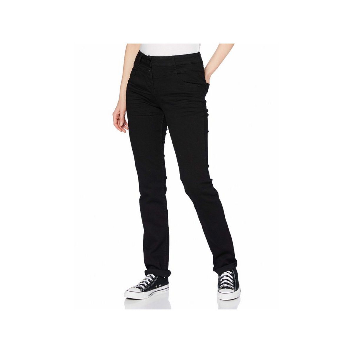 5-Pocket-Jeans (1-tlg) Cecil schwarz