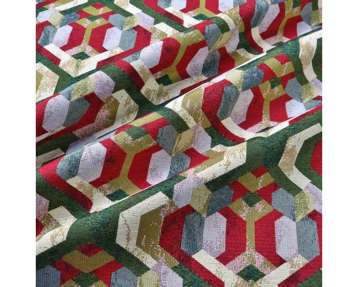 Thumbnail - Stofferia Stoff Polsterstoff Gobelin Avignon Dunkelgrün, Breite 140 cm, Meterware