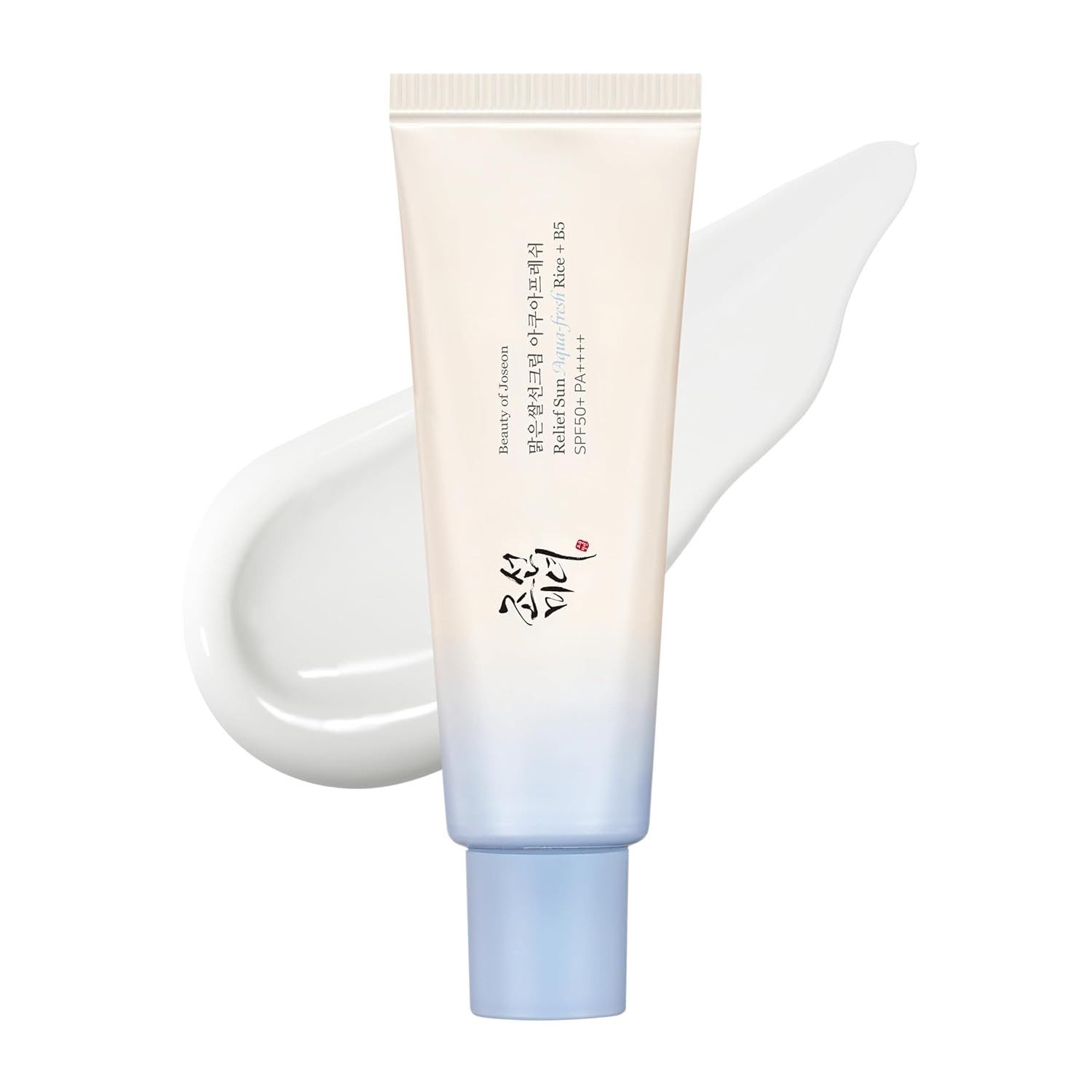 Beauty of Joseon Sonnenschutzcreme Relief Sun Aqua-Fresh Rice + B5 Sonnenschutz SPF50 PA++++ 50ml –, leichte feuchtigkeitsspendende Sonnencreme, mit Panthenol, Vitamin B5 & Reissamenwasser, schnell einziehend, ohne weißen Film, ideal für Mischhaut