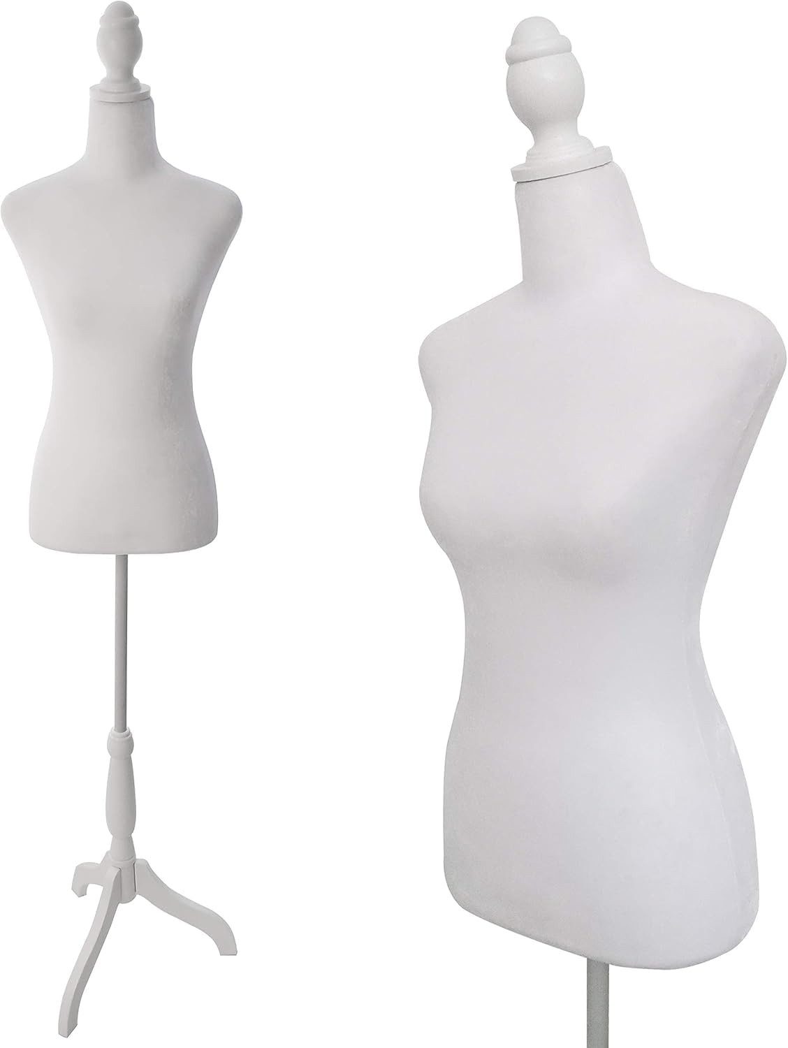 SHAREWIN Schneiderpuppe Schaumstoff-Torso Damenpuppe mit Ständer, Schneiderbüste, Kleiderpuppe, Ideal zur Präsentation von Hemden, Kleidern, Tops und Schmuck